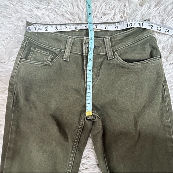 Levi’s 535 Olive Green Destroyed Knee Skinny Jeans - Picture 14 of 14